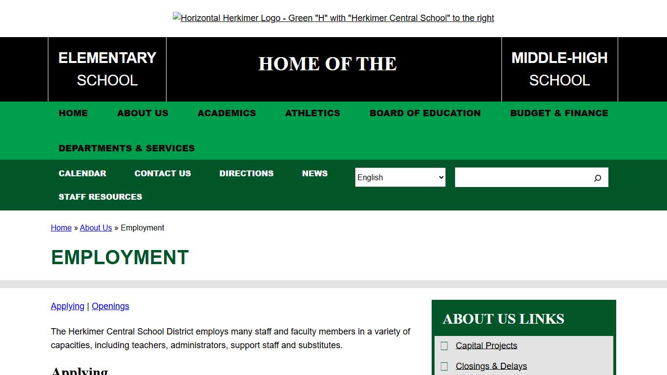 Employment - Herkimer Central School District